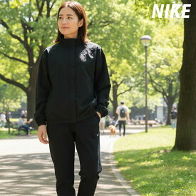 マラソン最大3000円オフクーポン有！ ナイキ セットアップ レディース クロス薄手 ジャージ 上下 ワン ブランド NIKE 速乾 吸水 吸汗 ドライ IB8984 黒 ブラック 新作 上下セット ウィメンズ かわいい 大きいサイズ 有 ウォーキング ウェア