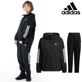 送料無料 SALE セール アディダス クロス薄手 ジャージ 上下 レディース adidas パーカー パンツ ベンチレーション デニム風 ストレッチ 3ストライプス 24/7 BUJ47 あす楽| セットアップ 上下セット かわいい 大きいサイズ 有