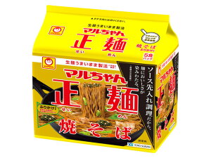 【送料無料】【6個販売】マルちゃん 正麺焼そば110g*5食パック 袋めん