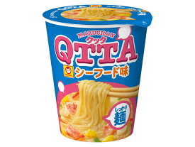 【送料無料　12個販売】マルちゃん　QTTAシーフード味　　75g　カップ麺　しょうゆ味