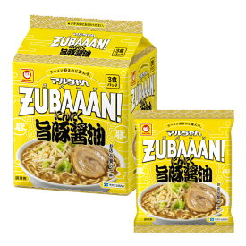 【ケースまとめ買い】【9個販売】　マルちゃんZUBAAAN! にんにく旨豚醤油 3食パック×9個入り　 袋ラーメン