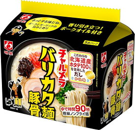 【まとめ買い 】【6個販売】明星 チャルメラ バリカタ麺豚骨 5食パック×6個入り　　 袋ラーメン