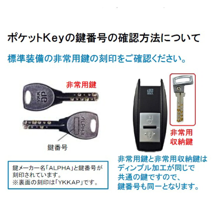 楽天市場】【YKKAP YKK】ポケットキー ダミーキー無し YS 3K-40526 YKK 