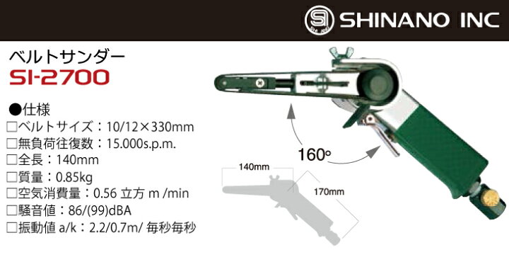 楽天市場】信濃機販 ベルトサンダー SI-2700 ベルトサイズ：10/12  