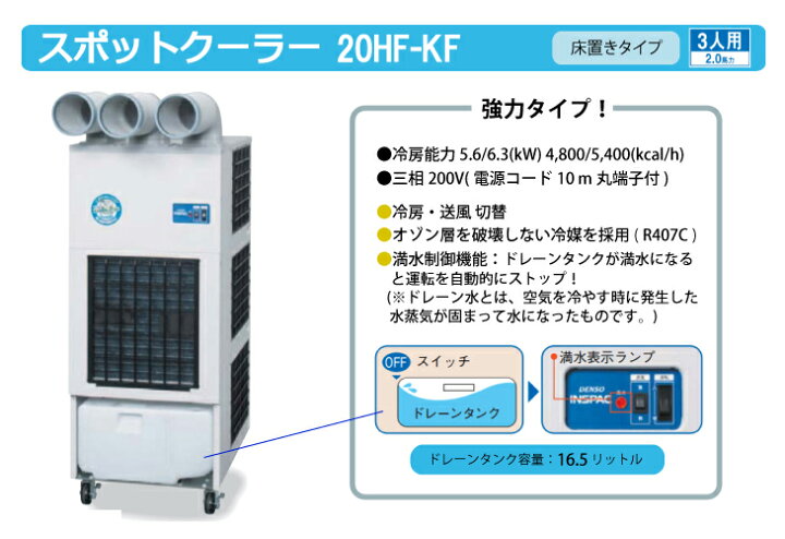 楽天市場】デンソー (配送先法人限定) スポットクーラー 床置きタイプ 