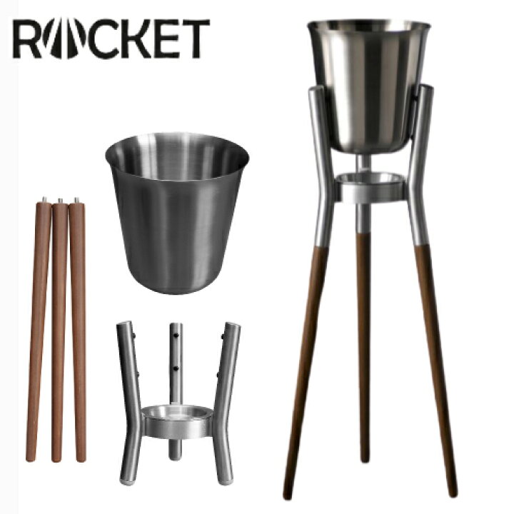 楽天市場】ROCKET ワイン・シャンパンクーラー&スタンド ステンレス ＋ 