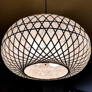 【受注生産 お届けまで約2ヶ月】虎竹楕円ペンダントライト 8畳用