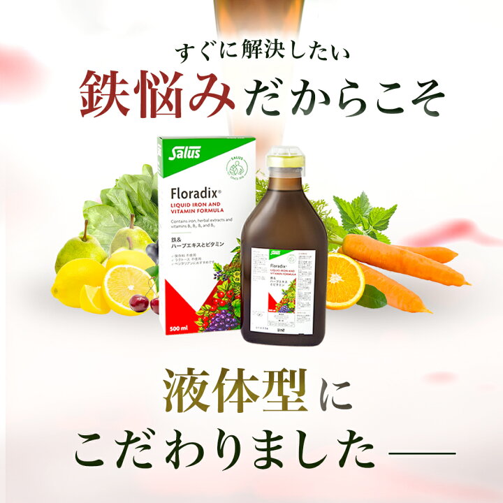楽天市場】フローラディクス 500ml 鉄分 飲み物 Salus Haus【メーカー 