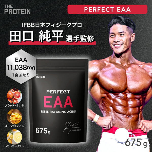 【田口純平選手完全監修】PERFECT EAA 540g ザプロ BCAA アミノ酸 サプリ クエン酸 必須アミノ酸 ブラッドオレンジ グレープ ぶどう 筋トレ 武内製薬 THE PROTEIN 送料無料