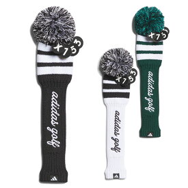 【365日出荷対応】 アディダス ゴルフ ヘッドカバー メンズ レディース フェアウェイ用 ユーティリティー用 ニット生地 ポンポン付き 番手 ブランド JUT57 adidas golf