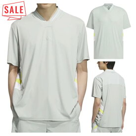 【セール対象】 アディダス ゴルフ Tシャツ メンズ 半袖 シャツ Vネック ルーズフィット エアロレディ 吸湿性 ストレッチ ゴルフウェア ブランド 無地 ロゴ 春 夏 秋 KTN40 adidas golf