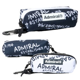 【365日出荷対応】 アドミラルゴルフ ボールケース ポーチ メンズ レディース バッグ ケース ナスカン付き ゴルフケース ブランド 総柄 ロゴ ADMG4AE2 Admiral Golf