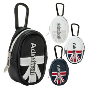 【365日出荷対応】 アドミラルゴルフ ボールケース ポーチ メンズ レディース ケース カラビナフック ゴルフケース ブランド 無地 ロゴ ADMG5AE4 Admiral Golf