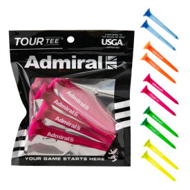 【365日出荷対応】 アドミラルゴルフ ツアーティー メンズ レディース 4本入り ロングティー ネオンカラー ブランド ADMG6AT1 Admiral Golf