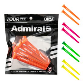 【365日出荷対応】 アドミラルゴルフ ツアーティー メンズ レディース 4本入り ロングティー ネオンカラー ブランド ADMG6AT2 Admiral Golf