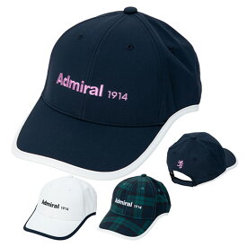 【365日出荷対応】 アドミラルゴルフ キャップ メンズ レディース 帽子 カーブドバイザー マジックテープ式 無地 ロゴ ブランド 春 夏 秋 冬 ADMB6A14 Admiral Golf