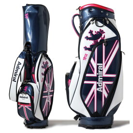 【365日出荷対応】 アドミラルゴルフ キャディバッグ 別注 限定デザイン 9.5型 46インチ対応 約4.2kg 5分割 エナメル ユニオンジャック メンズ レディース カートバッグ ゴルフバッグ レア ブランド ADMG3ACT ADMIRAL GOLF