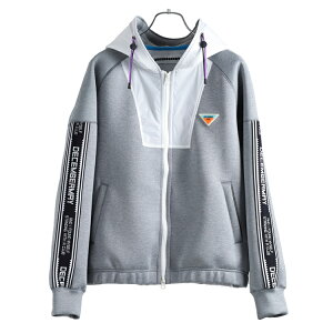 【月間優良ショップ受賞】 ディセンバーメイ ゴルフ ブルゾン メンズ フーディー パーカー 長袖 ダンボールニット トップス フルジップ フード ストレッチ 撥水 サイドライン ロゴ ブランド