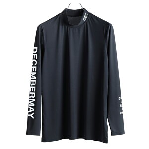 【365日出荷対応】 ディセンバーメイ ゴルフ インナーシャツ メンズ 長袖 ハイネック モックネック シャツ 接触冷感 UVカット 吸汗速乾 ストレッチ 無地 ゴルフウェア ブランド DECEMBERMAY 1-405-0