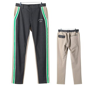 【月間優良ショップ受賞】 ディセンバーメイ ゴルフ パンツ メンズ テーパードパンツ ストレッチ 裏起毛 吸湿発熱 保温 撥水 防風 暖かい 蒸れにくい バイカラー 10分丈 長ズボン ボトムス