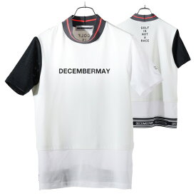 【365日出荷対応】 ディセンバーメイ ゴルフ モックシャツ メンズ 半袖 ハイネック モックネック 接触冷感 吸水速乾 ストレッチ UVカット 軽量 メッシュ シャツ 無地 春夏 秋 ゴルフウェア ブランド DECEMBERMAY 1-605-0166