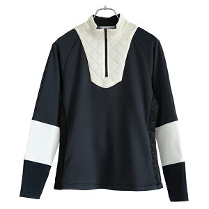 【月間優良ショップ受賞】 ディセンバーメイ ゴルフ フリース レディース モックネック 長袖 ハーフジップ ハイネック ミドル丈 黒 無地 春 秋 冬 ゴルフウェア ブランド 2-212-0136