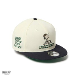 【365日出荷対応】 ニューエラ ゴルフ キャップ コラボ メンズ レディース 帽子 ピーナッツ スヌーピー 9FIFTY 14682544 NEW ERA ブランド 無地 シール フラットバイザー