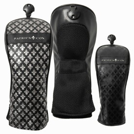 【365日出荷対応】 パトリックコックス ゴルフ フェアウェイ ヘッドカバー メンズ レディース FW用 フェアウェイウッド 200cc対応 番手付き ブランド ロゴ 総柄 PXMG4FH2 PATRICK COX