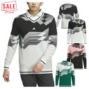 【セール対象】 アディダス ゴルフ セーター メンズ 長袖 ニット Vネック グラフィック レギュラーフィット ゴルフウェア ブランド 無地 春 秋 冬 JSC13 adidas golf