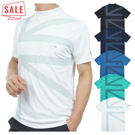 【セール対象】 アドミラルゴルフ シャツ モックシャツ メンズ 半袖 モックネック カラタッチ 吸水速乾 UVカット 接触冷感 ゴルフウェア ブランド ロゴ ユニオンジャック ADMA636 Admiral golf