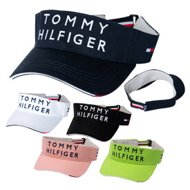 【365日出荷対応】 トミーヒルフィガー ゴルフ バイザー レディース 帽子 サンバイザー サイズ調節 ゴルフバイザー シンプル 無地 THMB225F