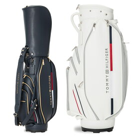 【月間優良ショップ受賞】 トミーヒルフィガー ゴルフ キャディバッグ メンズ 9.0型 5分割 約4.4kg カートバッグ ゴルフバッグ 無地 ロゴ レア ブランド TOMMY HILFIGER GOLF THMG5FCB