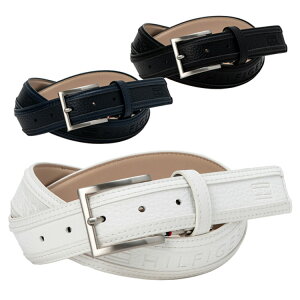 【365日出荷対応】 トミーヒルフィガー ゴルフ ベルト メンズ レディース バックル シンプル ロゴ ゴルフウェア ブランド 無地 エンボス 春 夏 秋 冬 THMB5SV3 TOMMY HILFIGER GOLF