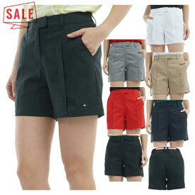 【セール対象】 トミーヒルフィガー ゴルフ パンツ レディース ショートパンツ ゴルフウェア ストレッチ ゴムウエスト ブランド 無地 ロゴ 春 夏 秋 THLA519
