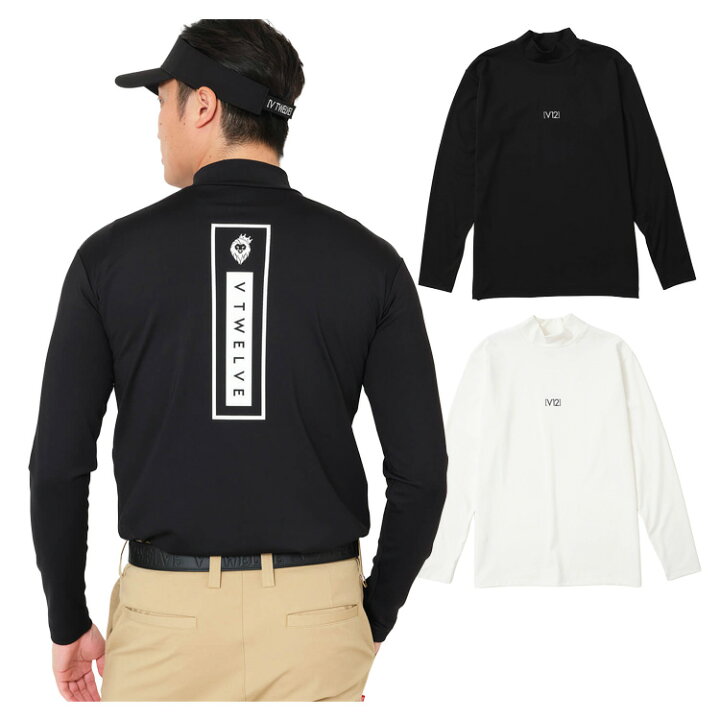 楽天市場】【365日出荷対応】 V12 ゴルフ モックシャツ メンズ 長袖 