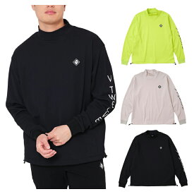 【365日出荷対応】 V12 ゴルフ モックシャツ メンズ 長袖 シャツ ハイネック モックネック 遮熱 UVカット 吸水速乾性 ストレッチ 無地 ロゴ ゴルフウェア ブランド V122520-MK06