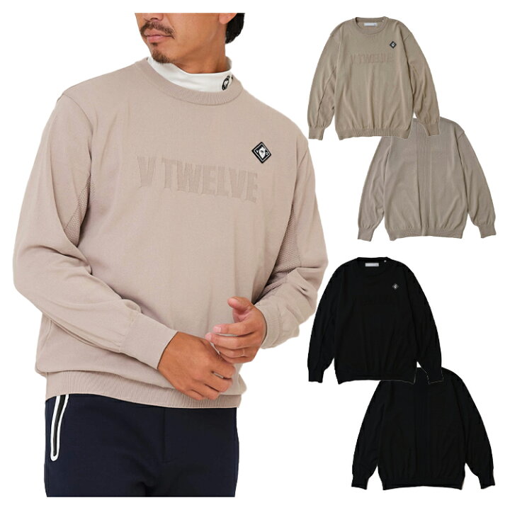 楽天市場】【365日出荷対応】 V12 ゴルフ ニット メンズ 長袖 プル 