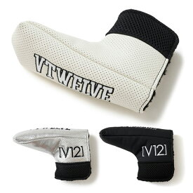 【365日出荷対応】 V12 ゴルフ ヘッドカバー パター メンズ レディース パターカバー ピン型 ブレード エナメル パンチングレザー 無地 保護 ブランド V122610-AC18