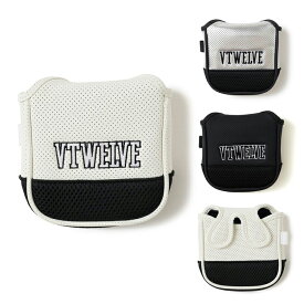 【365日出荷対応】 V12 ゴルフ ヘッドカバー パター メンズ レディース パターカバー マレット型 エナメル パンチングレザー 無地 保護 ブランド V122610-AC19