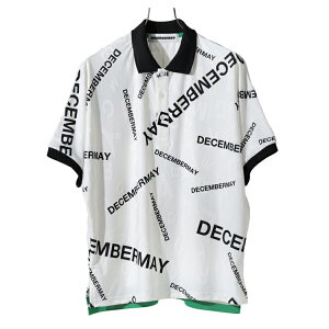 ディセンバーメイ ゴルフ ポロシャツ メンズ 半袖 ドルマンスリーブ シャツ ドルマンポロ ポロカラー 総柄 ロゴ ゴルフウェア ブランド DECEMBERMAY 1-505-0154