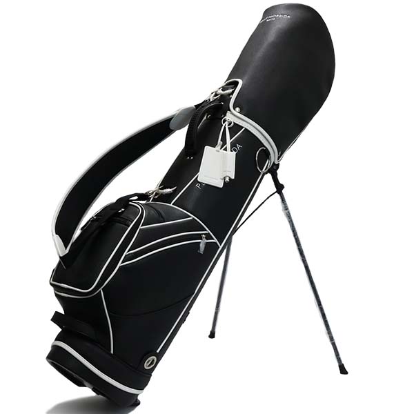 ペッレモルビダ ゴルフ キャディバッグ スタンドバッグ スタンド ユニセックス 約3.7kg 9.0型 5分割 レア ブランド 正規品 黒 ブラック pmo-pg001 PELLE MORBIDA：竹内ゴルフ