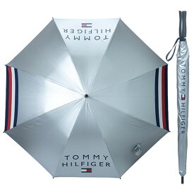 トミーヒルフィガー ゴルフ 傘 かさ メンズ レディース UV 日傘 長傘 軽量 遮熱 遮光 UVカット 大きい シルバー TOMMY HILFIGER GOLF THMG2FK3