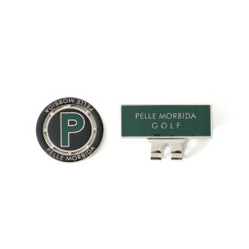 ペッレモルビダ ゴルフ マーカー ボールマーカー マグネット キャップ クリップ レア ブランド 緑 グリーン GREEN PG013 PELLE MORBIDA