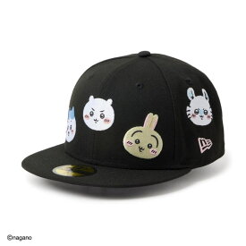ニューエラ キャップ コラボ メンズ レディース 帽子 ちいかわ キャラクター 59FIFTY ロゴ 14864521 NEW ERA ブランド 無地 シール フラットバイザー