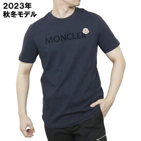 MONCLER モンクレール メンズ カットソー 8C00047 8390T クルーネック 半袖 フロッキープリント ロゴTシャツ ロゴパッチ コットン100% 選べるカラー