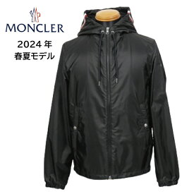 MONCLER GRIMPEURS モンクレール グランペール メンズ ブルゾン 1A00090 54155 ブラック BLACK 黒 ホワイト WHITE 白（選べるサイズ）薄手 フード付き ロゴ