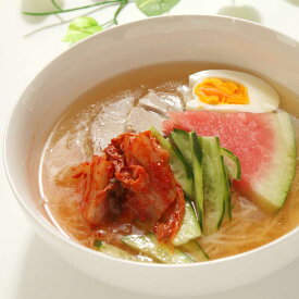 韓国冷麺2食セット 焼肉レストランが使用する麺とスープ　白菜キムチ100g 付
