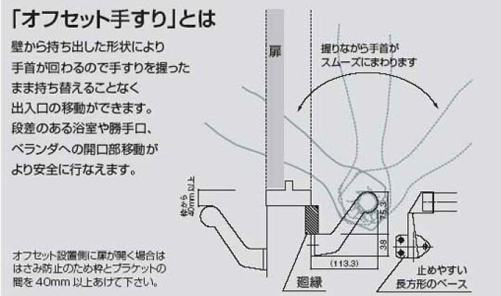 11日1 59までP最大49 5倍 浴室用手すり オフセット型手すり webショップTAKIGAWA
