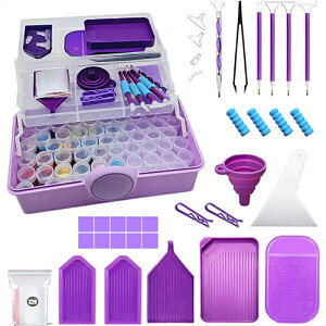 ダイヤモンドアート 作成ツール 展開式 3段収納ボックス 工具入れ アートペンセット 補正ツール ペンヘッド ダイヤモンドアート ビーズアート 修正 ダイヤモンドアート キット ダイヤモン