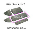 段差解消 ジョイステップ 90H-100 D300×W900×H90mm(車庫 スロープ) ダークグレー サンポリ